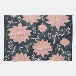 Magic florals with glitter design  kitchen towel