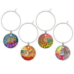 MAGIC FLOWER FAIRIES WINE GLASS CHARM