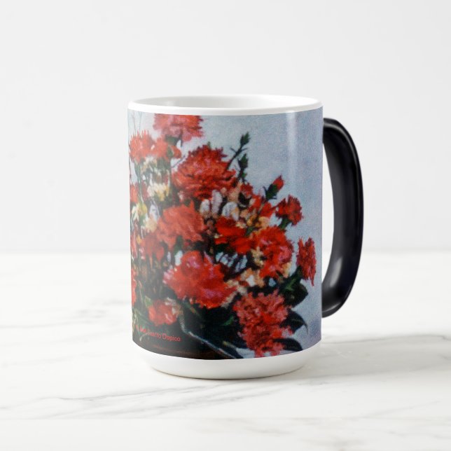 Magic Flower Wine Color Morph Mug (Front Right)