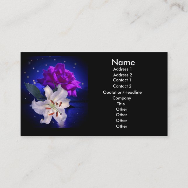 Magic Flowers Business Card (Front)