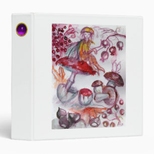 MAGIC FOLLET OF MUSHROOMS Fantasy Red White Recipe Binder