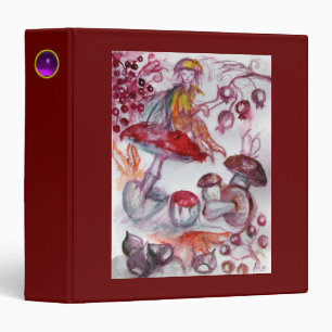 MAGIC FOLLET OF MUSHROOMS Fantasy Red White Recipe Binder