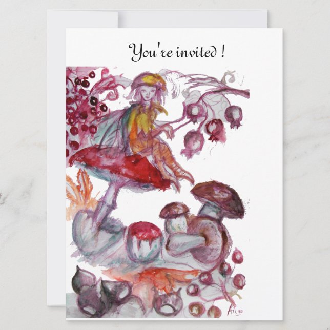 MAGIC FOLLET OF MUSHROOMS INVITATION (Front)