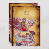 MAGIC FOLLET OF MUSHROOMS parchment Invitation (Front/Back)