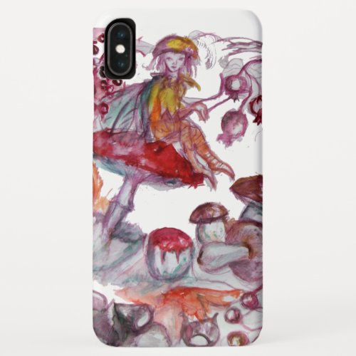 MAGIC FOLLET OF MUSHROOMS Red White Floral Fantasy iPhone XS Max Case