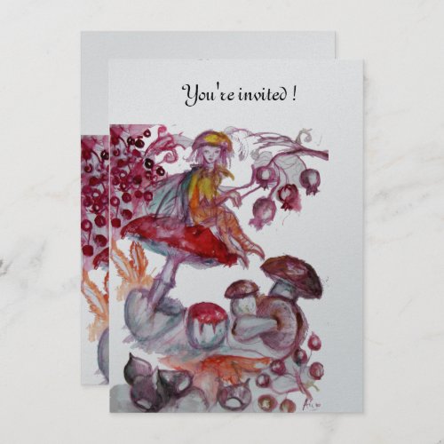 MAGIC FOLLET OF MUSHROOMS silver Invitation