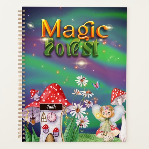 Magic Forest Cute Elf Custom Name      Planner