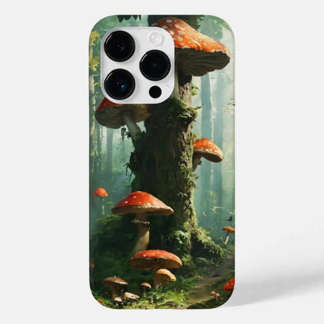 magic forest, fly agaric, fairy forest, magic mush Case-Mate iPhone case (Back)