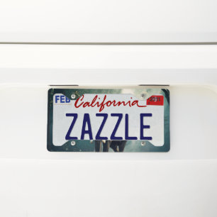 Magic forest license plate frame