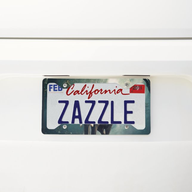 Magic forest license plate frame (On Car)