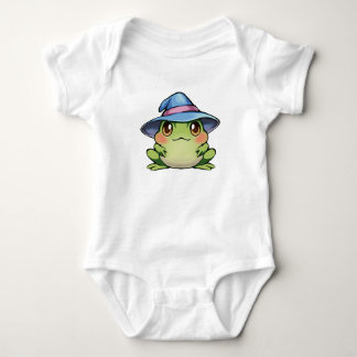 Magic frog in a hat baby bodysuit