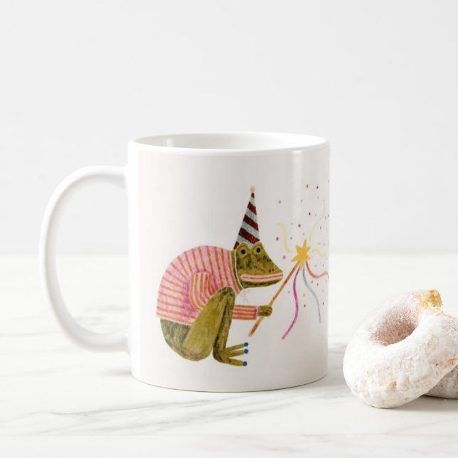 Magic Frog Whimsical Mug (With Donut)