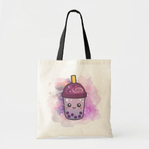Magic Galaxy Boba Tea Custom Tote Bags