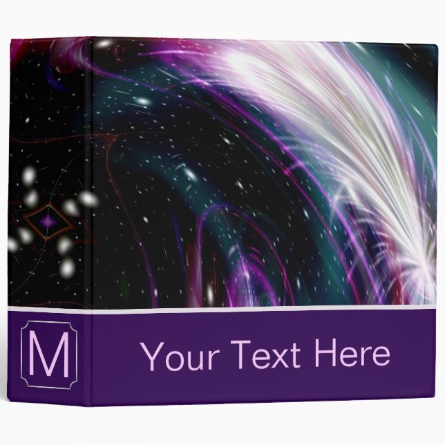 Magic Galaxy. Custom Monogram Binder (Front/Spine)