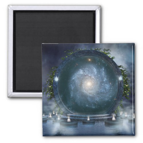 Magic Galaxy Portal Square Magnet