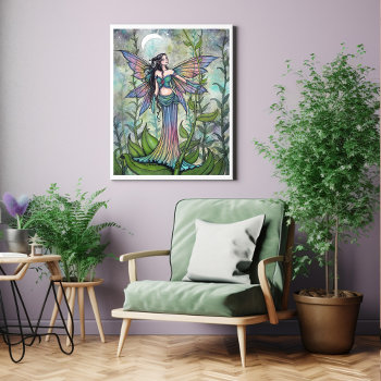 Magic Garden Fairy Fantasy Art By Molly Harrison Poster by robmolily at Zazzle