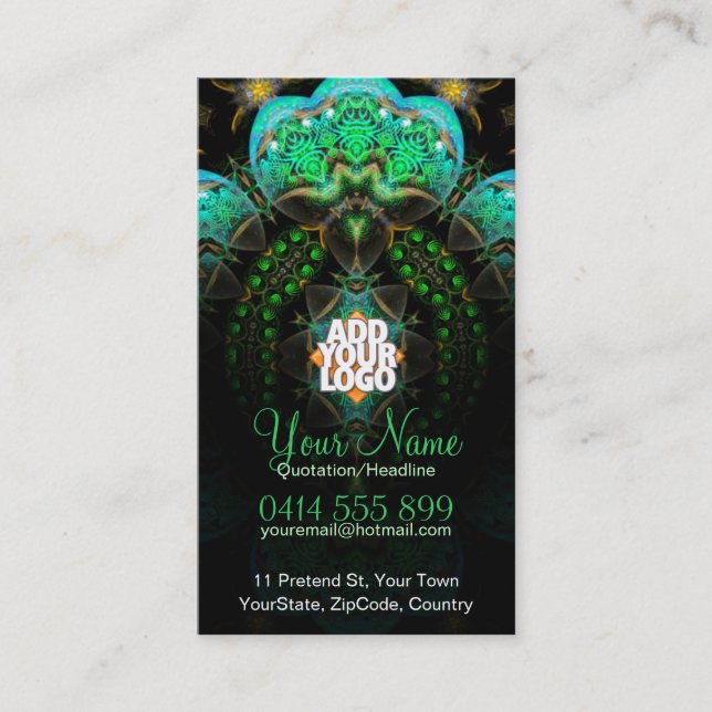 Magic Garden Fractal Business Card (Front)