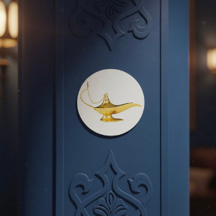 Magic Genie Lamp Classic Round Sticker