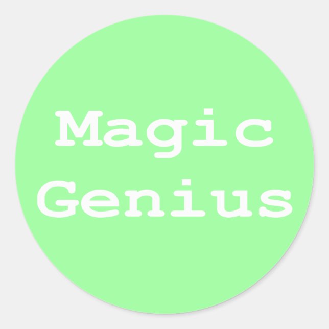 Magic Genius Gifts Classic Round Sticker (Front)