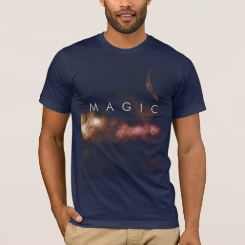 Magic Gold Fantasy Astronomy Crescent Clouds T_Shirt