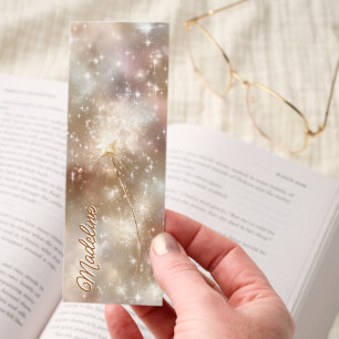 Magic Gold Star Wand Sparkle Bookmarks