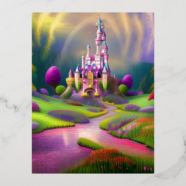 Magic Graphic Foil Holiday Postcard (Front)