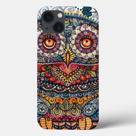 Magic Graphic Owl Painting Iphone 13 Case