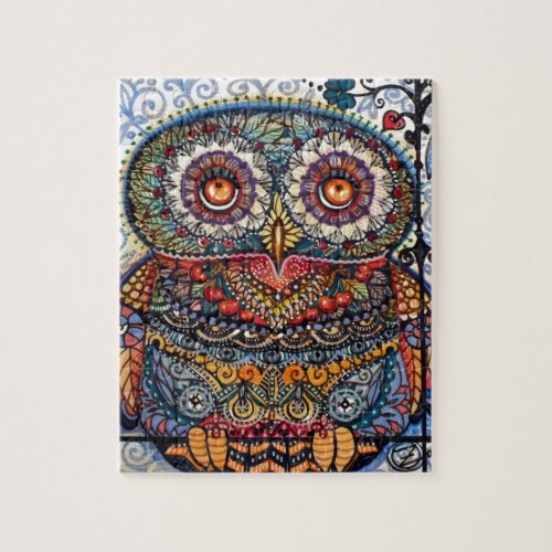 Magic graphic owl painting jigsaw puzzle