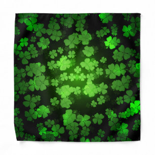 Magic green shamrocks, the symbol of Ireland. Nice Bandana
