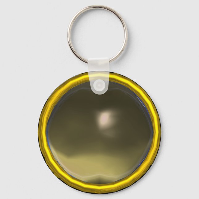 MAGIC GREY AGATE GEM STONE KEYCHAIN (Front)