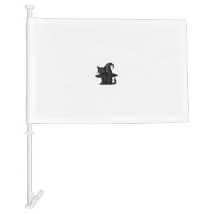 Magic Halloween Cat Classic T-Shirt Car Flag