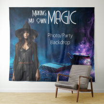 Magic Halloween Party Witchy Star Shot Backdrop
