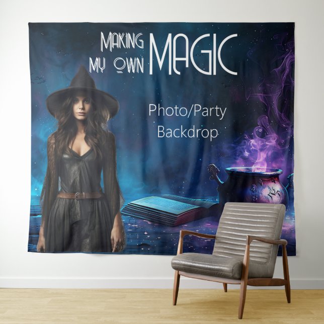 Magic Halloween Party Witchy Star Shot Backdrop (In Situ (Horizontal))