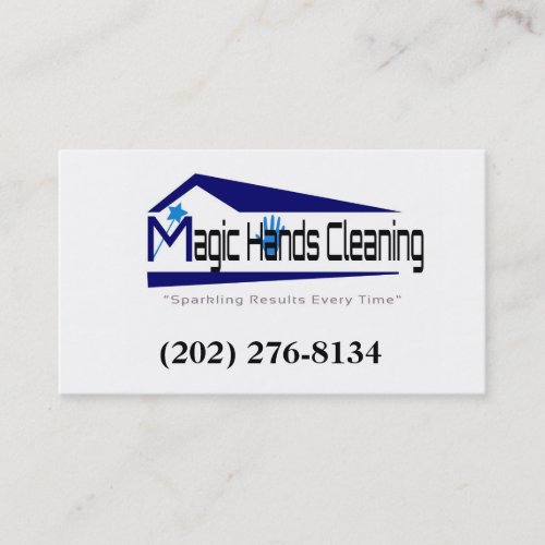 Magic Hands Cleaning Service Calling Card