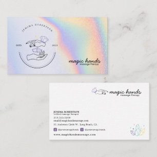 Magic Hands Massage Therapist Esoteric Business Ca Card