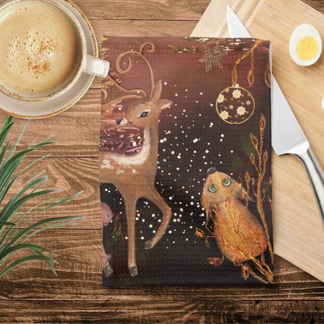 Magic Happens in the Kitchen- Whimsical Christmas  Kitchen Towel (Magic Happens in the Kitchen- Whimsical Christmas Kitchen Towel)