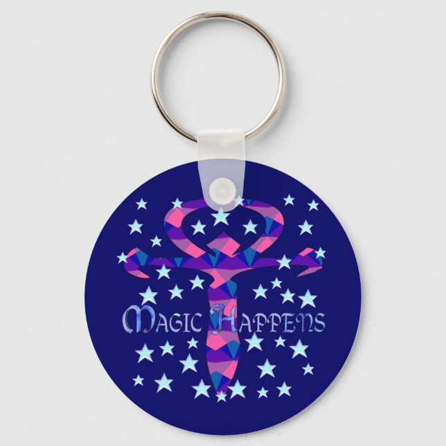 Magic Happens Keychain (Front)