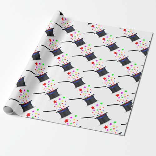 Magic Hat And Wand Wrapping Paper