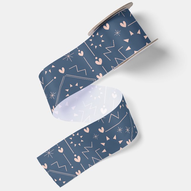 Magic Heart Pattern Satin Ribbon (Front+Back)