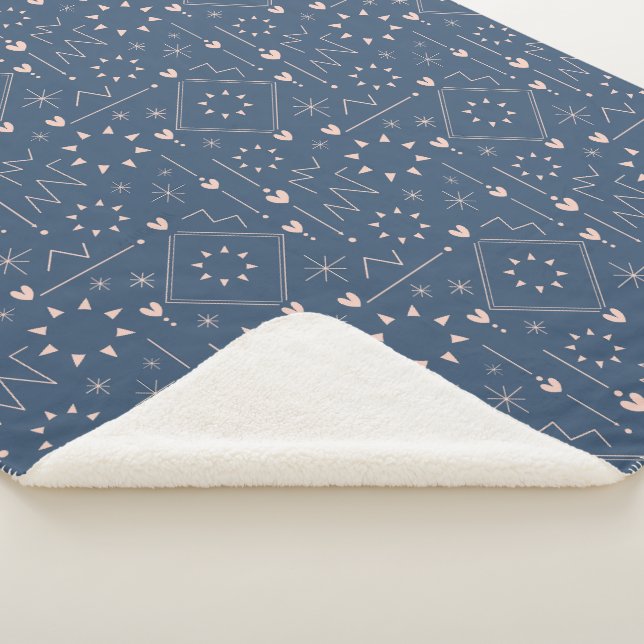 Magic Heart Pattern Sherpa Blanket (3/4)