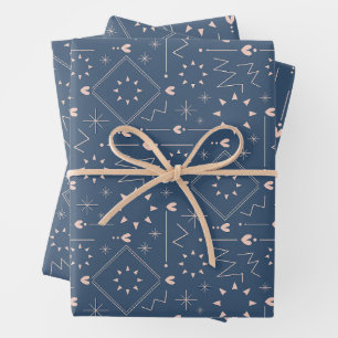 Magic Heart Pattern Wrapping Paper Sheets
