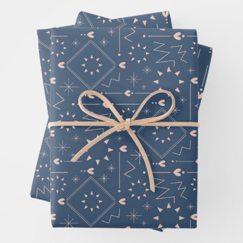 Magic Heart Pattern Wrapping Paper Sheets