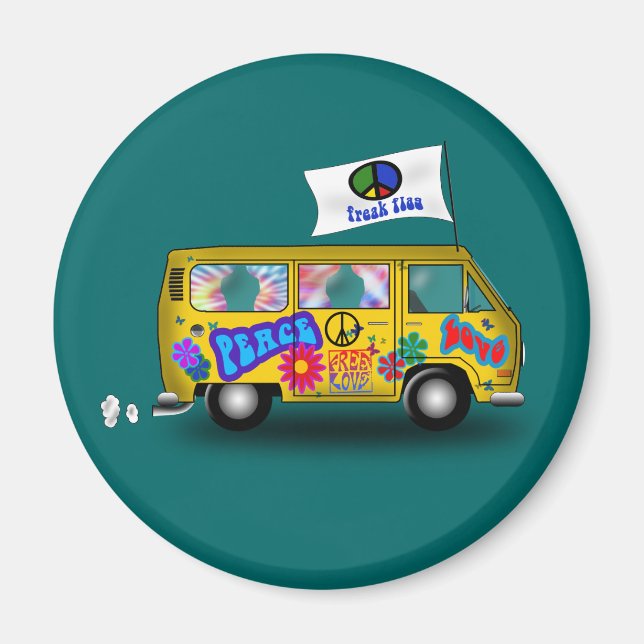 Magic Hippie Van Magnet (Front)