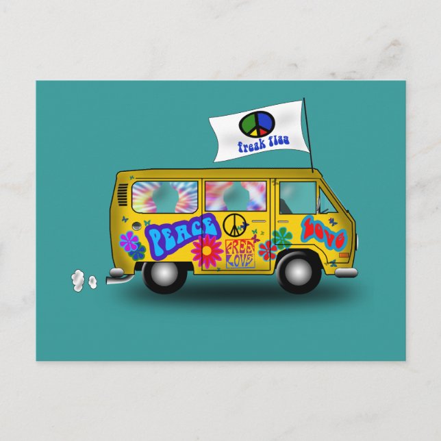 Magic Hippie Van Postcard (Front)