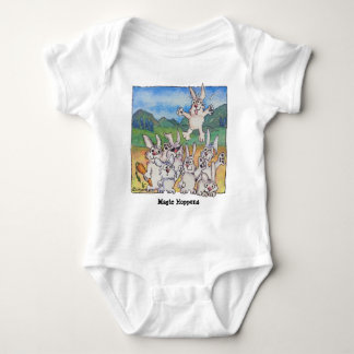 Magic Hoppens Cartoon Bunnies Cute Baby Baby Bodysuit