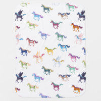 Magic Horses baby blanket