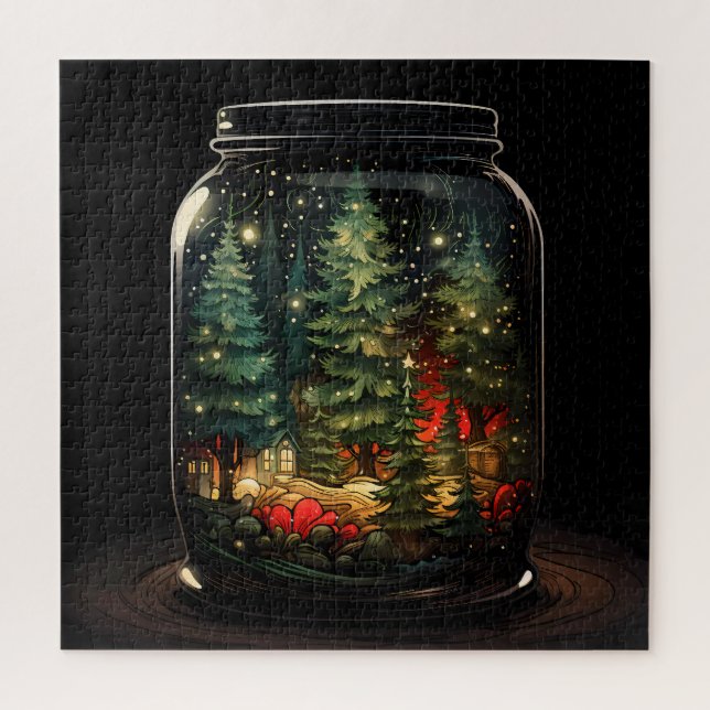 Magic in a Jar - Deep Woods Christmas Jigsaw Puzzle (Vertical)