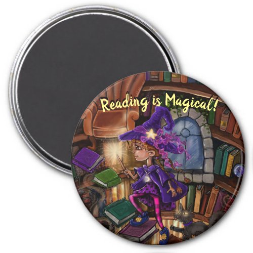 Magic In the Library Reading is Magical Magnet