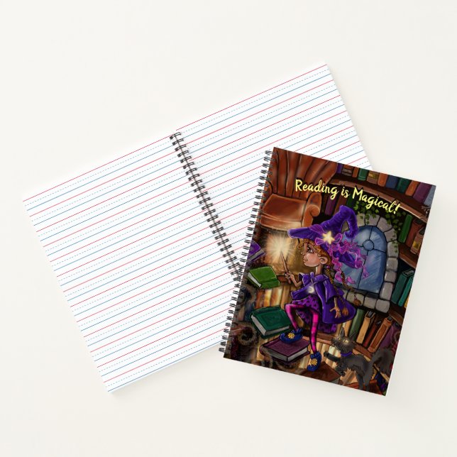 Magic In the Library 'Reading is Magical'  Notebook (Inside)