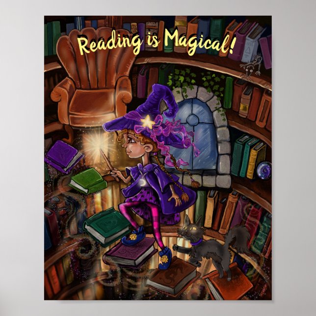 Magic In the Library 'Reading is Magical' Poster (Front)